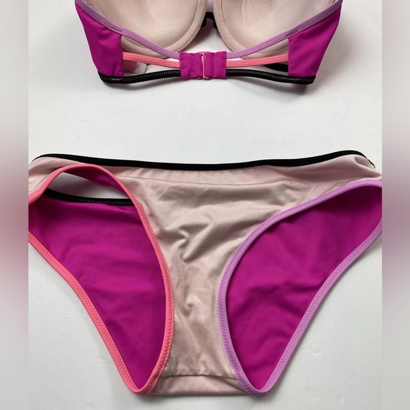 Victoria's Secret Womens Bikini Set 32d top/Small Bottoms Pink - Picture 4 of 11